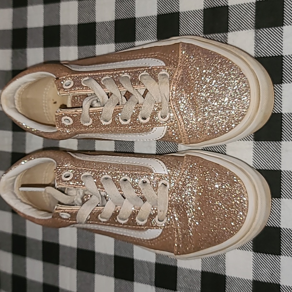 Gold Glitter Vans